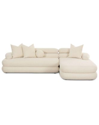 TOV Furniture Lulu Cream Boucle Modular Raf Sectional