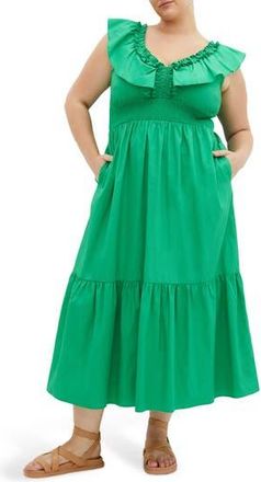 City Chic Kelly Maxi Dress in Kelly Green at Nordstrom Rack, Size 14W