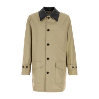 Burberry Meadowbank Overcoat - Heren - Mantel - Beige - L - Katoen - Jassen