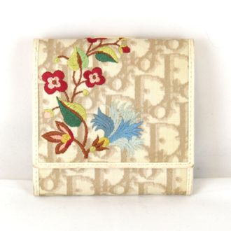 Dior Trotter Brown Pvc Leather Wallet (Bi-Fold) (Pre-Owned)