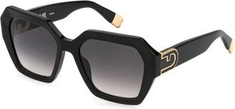 Furla SFU880 0700 Mens Sunglasses Black Size 55