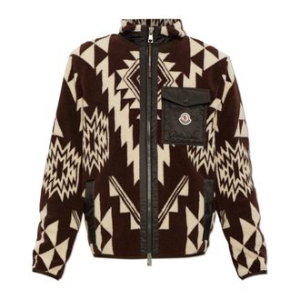 Moncler Fleecejack met zakken - Heren - Jassen - Bruin - Maat: L Fleece