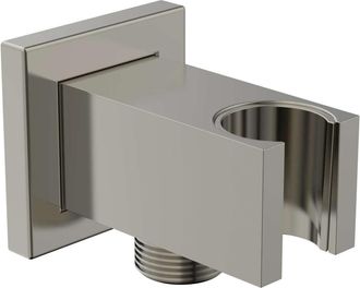 Ideal Codo De Conexi&oacute;n A Pared Rain Con Soporte De Ducha Cuadrado Silver Storm Standard