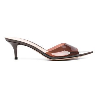 Gianvito Rossi Mules de punta Elle 55 - Shoes - Mujer - Marr&oacute;n - 36 EU