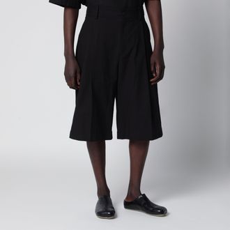STUDIO NICHOLSON Fowld shorts in cotton blend black