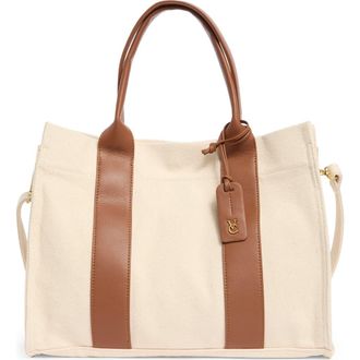 Vince Camuto Aalis Canvas Tote in Natural at Nordstrom Rack