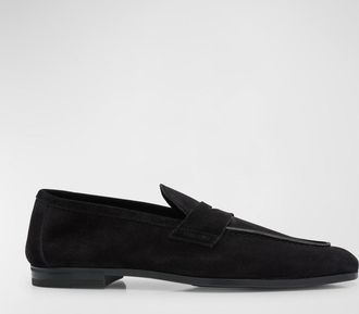 Tom Ford Mens Sean Suede Penny Loafers