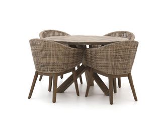 Intenso Furniture Intenso Venaco/ROUGH-Y &oslash;120cm dining tuinset 5-delig