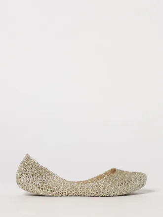 Melissa Campana Perforated Glitter PVC Ballet Flats with Round Toe
