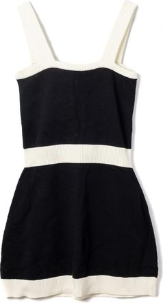 Viktor & Rolf Ribbed Knit Colorblock Dress - Black