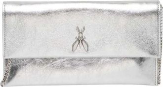 Patrizia Pepe Clutch con catena e applicazione Fly - - Bags - Donna - Grigio - ONE SIZE