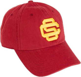 Desert Cactus USC Baseball Hat University of Southern California Trojans Brimmed Embroidered Hats Cap Adjustable Cloth Strap Adult (Style E1) Red, Red, One size