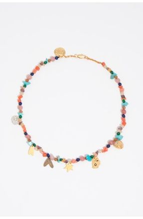 Bimba & Lola Necklace With Silhouettes And Multicolor Stones in Blue at Nordstrom