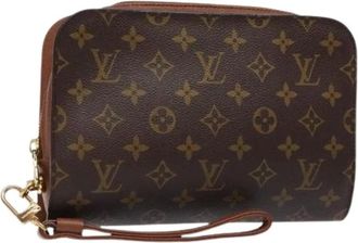 Louis Vuitton Pre-owned Clutches, female, Brown, Size: ONE SIZE Pre-owned Monogram Canvas Clutch