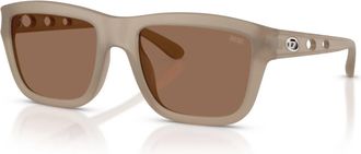 Diesel Unisex Dl3006U 201273 Sunglasses In Opal Transparent Grey