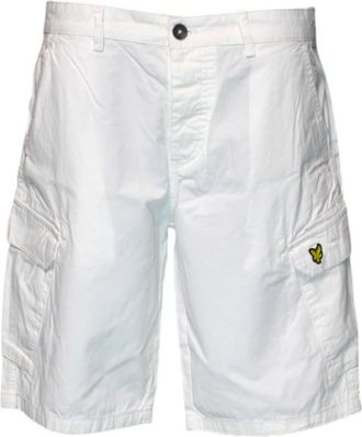 Lyle & Scott Cargo Bermuda Shorts - Heren - Korte Broeken - Wit - W38 - Katoen - Korte Broeken