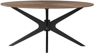 Miliboo Tavolo da pranzo design ovale noce L160 cm dielli