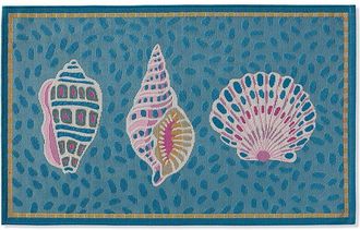 Frontgate Coastal Shells Washable Door Mat - Frontgate