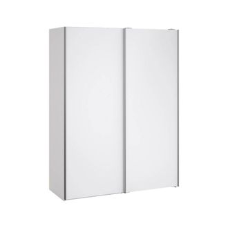 Dmora Dmora - Armario 2 Puertas Maurice, Muebles De Dormitorio, Vestidor, Armario De Ropa, 150x61 H200 Cm, Blanco Brillante