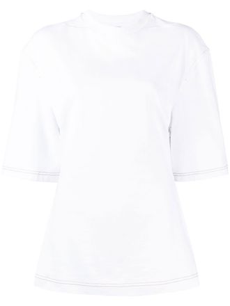 Jacquemus T-shirt con cuciture a contrasto - Bianco