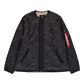 Alpha Industries Alpha Industries, Light Jackets, male, Black, Size: L Teddy Jacket