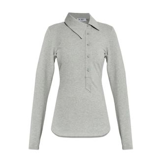The Attico Dames, Tops, Grijs, Maat: S Katoen