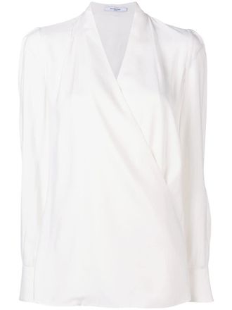 Givenchy surplice blouse - women - Viscose - 36 - White