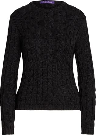 Ralph Lauren Collection Kabelgebreide trui met ronde hals - Zwart