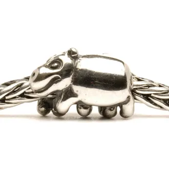 Trollbeads Womens Hippopotamus Bead In Silver