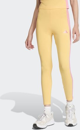 adidas Trainingstights ADIDAS SPORTSWEAR ESSENTIALS 3-STREIFEN COTTON, Damen, Gr. XXL, N-Gr, semi ice tangerine, st tropic bloom, Obermaterial: 90% Baumwolle