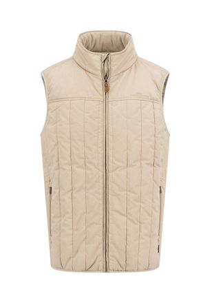 Fynch-Hatton Steppweste FYNCH-HATTON, Herren, Gr. 4XL, beige, Web, Obermaterial: 80% Baumwolle, 20% Polyamid, unifarben, regular fit taillenbedeckt, ohne Ausschnit