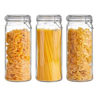 OEM Juego De 3 Tarros De Cristal Joyjolt Con Tapas Herm&eacute;ticas De 1,4 L