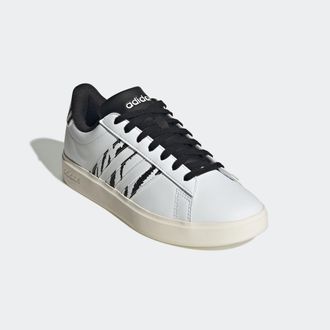 adidas Sneaker ADIDAS SPORTSWEAR GRAND COURT 2.0, Damen, Gr. 36, schwarz-weiss (cloud wei&szlig;, cloud wei&szlig;, core schwarz), Synthetik, Textil, Schuhe Sneaker, Des