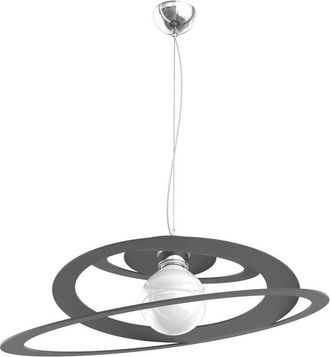 Top-Light Lampadario moderno metallo top light bungee 1197 s50 e27 led lampada soffitto, finitura metallo grigio-antracite