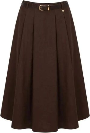 Am&eacute;lie & Am&eacute;lie Cambridge Rok - Dames - Midirokken - Bruin - XS - Rokken