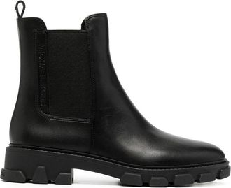 Michael Kors Ridley Enkellaars - Dames - Chelseaboots - Zwart - 36 1/2 EU - Leer - Schoenen