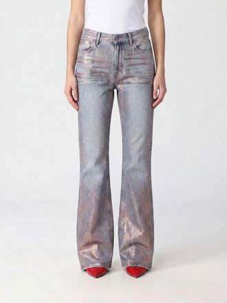 Acne Studios Jeans flared a cinque tasche in denim con finitura glitter