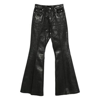 Rick Owens Metallic-effect Flared Trousers