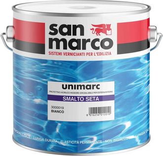 San Marco San Marco - Unimarc smalto seta bianco lt 2,50 a base acqua a effetto satinato