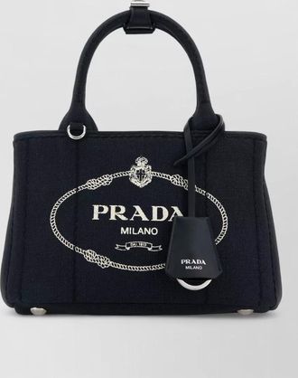 Prada canvas mini jardini&egrave;re shoulder handbag