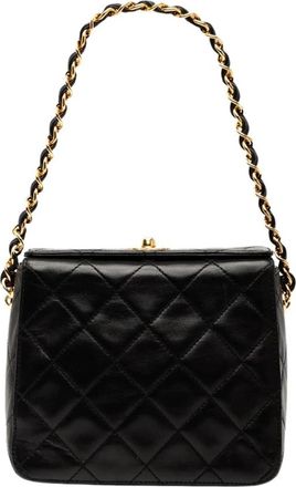 Chanel Pre-owned Gewatteerde Leren Handtas - Dames - Vintage Schoudertas - Zwart - ONE Size - Leer - Vintage