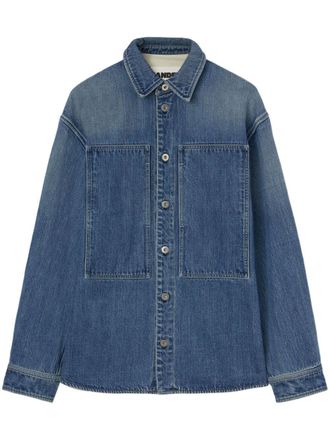 Jil Sander drop-shoulder denim shirt - men - Cotton - S - Blue