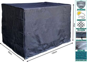 Quick-Star 5 Pzs Cubre Caja Celos&iacute;a 125x85x87cm Negro Cubierta Protectora Lona