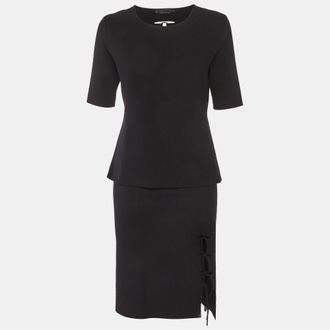 Alexander Wang Black Stretch Knit Lace-Up Set