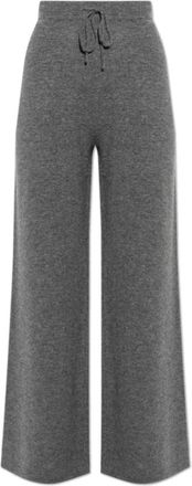 Theory Wijde broek - Dames - Wijde Broeken - Grijs - M - Wol - Broeken