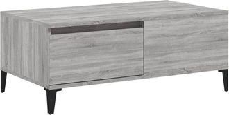 vidaXL Vidaxl - Mesa de centro madera contrachapada gris Sonoma 90x50x36,5 cm