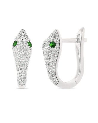 Sabrina Designs 14K 0.56 Ct. Tw. Diamond & Tsavorite Snake Earrings