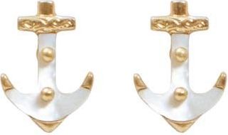 Clare Vivier Anchor Stud Earrings in Cream at Nordstrom Rack