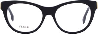 Fendi Demo Round Ladies Eyeglasses FE50101I 001 53
