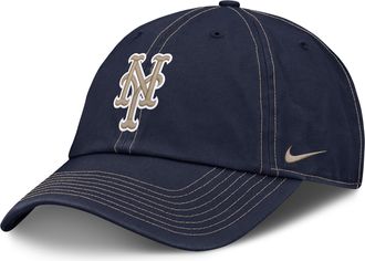 Nike New York Mets Club Nike Mens MLB Adjustable Hat in Blue | NB0141SNME-L9H